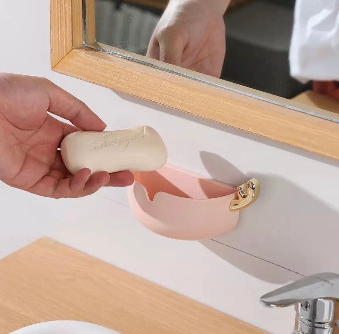 Antlers Shaped Soap Holder, Wall Mounted ABS Non-sticky Soap Holder, Simple Drain Soap Free Punch Storage Rack Antlers Shaped Soap Holder, Wall Mounted ABS Non-sticky Soap Holder, Simple Drain Soap Free Punch Storage Rack